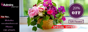 Admire florist offering 20% off at a precious collection