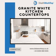Granite White Kitchen Countertops| Dialaworktop|  44 0208 368 5555