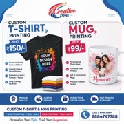 -----T shirt and Mug Printing Rs. 50/- only | Online Printing Service 